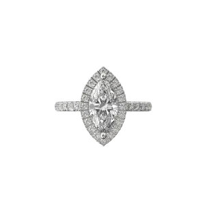 Loyale Paris – Solitaire Absolue Couronne 0.25ct pavé Marquise